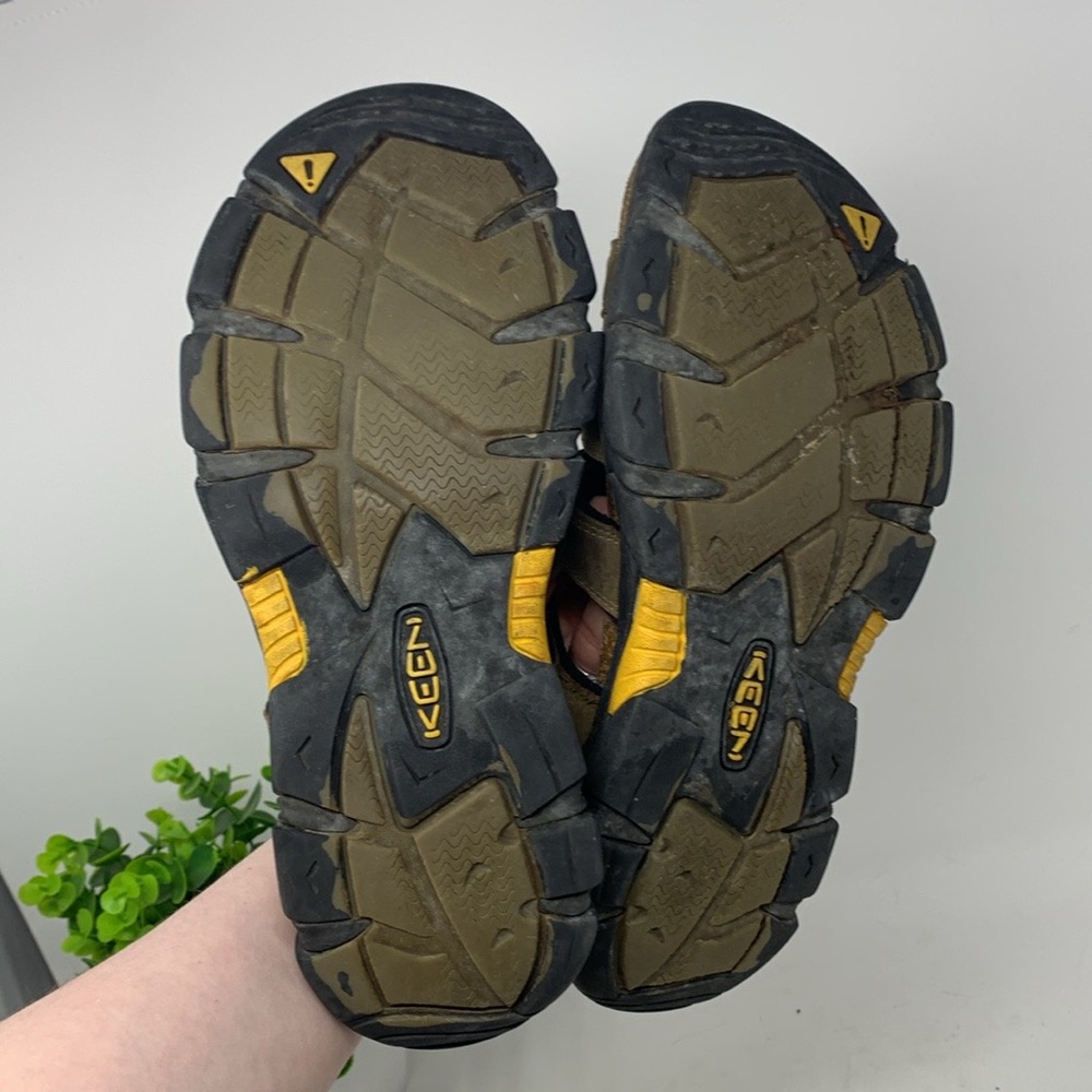Keen Brown Leather Waterproof Quick Tie Sandals Men’s Size 12 - Picture 7 of 8